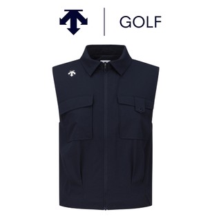 【DESCENTE】GOLF 迪桑特 COLLAREDED POCKET WOVEN VEST 女士 高爾夫高領背心