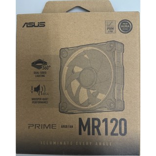 ASUS 華碩 PRIME MR120 ARGB 黑色機殼風扇 / 12公分 28mm加厚 / 附螺絲