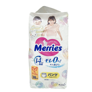 〔即期特賣〕Merries 妙而舒 金緻柔點透氣褲型尿布 褲型尿布 新生兒尿布 40片 38片