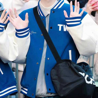 TWS衣服 應援T恤 韓團TWS周邊 同款 TWS申惟同款藍色棒球服外套女2025新款春秋短上衣開衫學生情侶裝