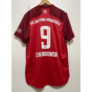 九成新美品～21/22德甲拜仁慕尼黑Bayern Munich球員版球衣含#9 Lewandowski萊萬燙字