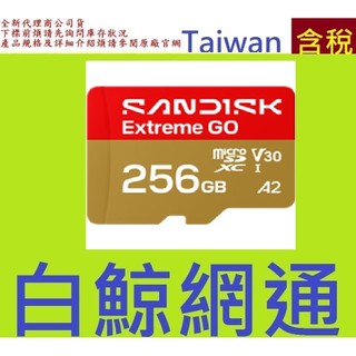 SanDisk Extreme GO 256GB 256G Micro SDXC MicroSD V30 A2記憶卡