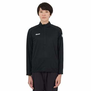 MILLET 女 DRYGRID LIGHT HALF ZIP W 半開襟 長袖上衣 黑-MIV02206N0247