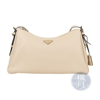 PRADA 1BC228 奶茶AIMEE 大號 女款肩背包