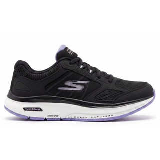 【SKECHERS】GO WALK WORKOUT WALKER 女運動健行鞋-寬楦『黑/紫』125137 戶外 露營