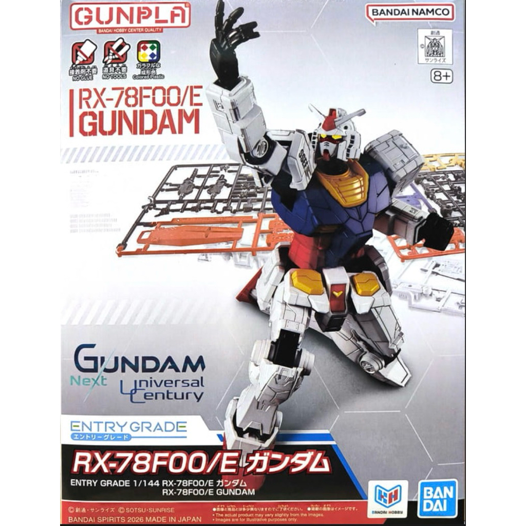 BANDAI 萬代 EG 1/144 EG RX-78F00/E 初代鋼燀 萬博初鋼 鋼彈 海外版包裝