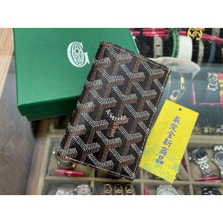 ☆最愛二手精品☆ GOYARD Saint Pierre Card Wallet 焦糖色圖騰對開卡片夾短夾 C4392