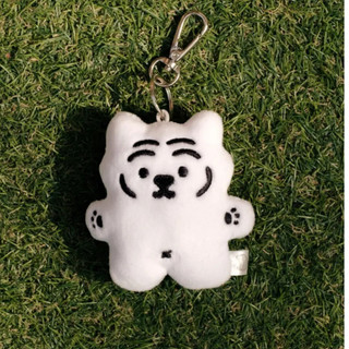 【全新未拆】韓國 MUZIK TIGER 絨毛玩偶鑰匙圈 白老虎 White