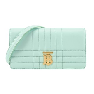 BURBERRY Lola TB金字LOGO 絎縫羔羊皮WOC斜背包(薄荷色)｜100%原廠真品｜JS Maxx官方旗