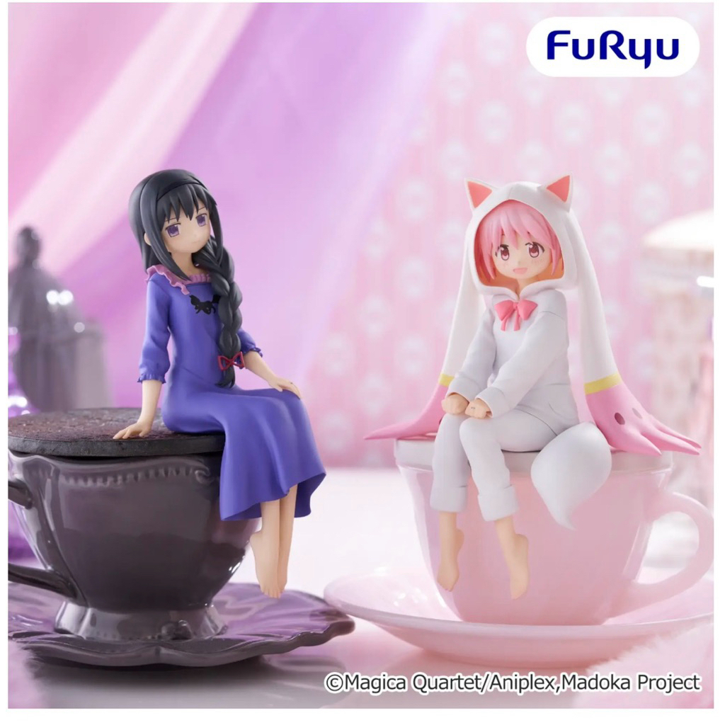 ⭐️PIPI HAPPY⭐️日版 景品 魔法少女小圓 鹿目圓 曉美焰 丘比貓耳睡衣 泡麵蓋 公仔 FuRyu 模型