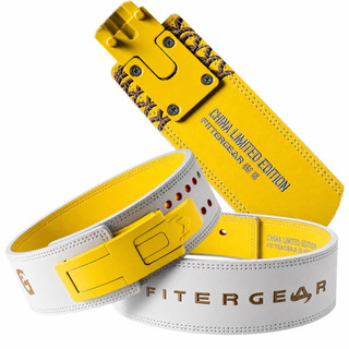 【FITTERGEAR】牛皮快扣健力式健身腰帶 （快扣 專業 大重量 訓練硬拉 舉重 深蹲 牛皮護腰 高質感 ）