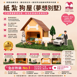 【🌸免運｜當日出貨✈️隔日到🌸】紙紮狗屋（夢想別墅）｜寵愛一生｜寵物紙紮 寵物金 紙紮屋 紙紮玩具 紙紮飼料 蓮花 元寶