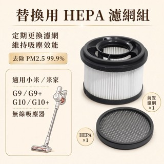【現貨】適用 於小米/米家/Mi G9 G9+ G10 G10 PLUS無線吸塵器 可水洗替換 濾網