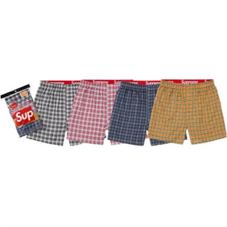 AirRoom正品 2026AW SUPREME Hanes Plaid Boxers (4 Pack) 內褲 一包四件
