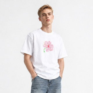 多色可選 Stussy 26SS FLOWER TEE 旋渦花卉圖案短袖T恤 落肩寬鬆版 圓領休閒短T 美式復古 短踢