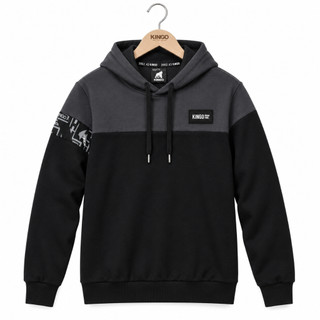 KINGO 灰黑配色帽T 連帽Tee 621131