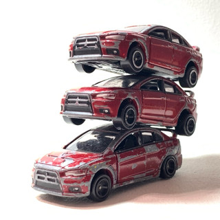絕版 Tomica No.67 Mitsubishi Lancer Evolution X 3台一組