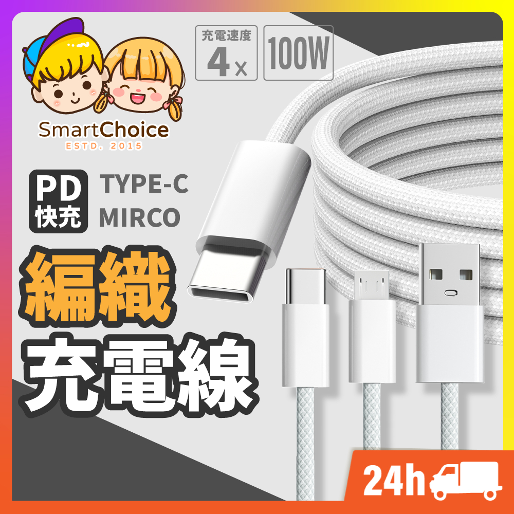 【編織快充線】PD快充線 編織線 充電線 USB傳輸線 TypeC 適用 iPhone 17 安卓 三星 小米 OPPO