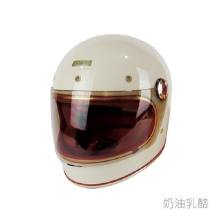 華泰 Ninja 安全帽 K-858 (涼感)全罩式樂高帽 素色 奶油乳酪 涼感 全可拆洗 抗UV鏡片 金屬排齒扣 全罩