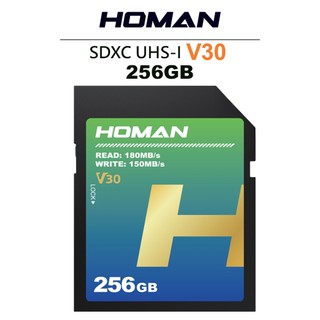 HOMAN UHS-I SD V30 256GB 記憶卡 公司貨