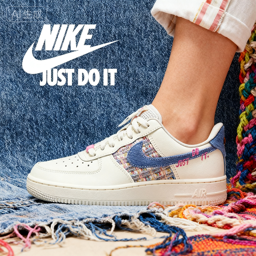 🎯輕氧~Nike Air Force 1 JUST DO IT  板鞋 牛仔鉤 休閒鞋 運動鞋 通勤百搭 Nike女鞋