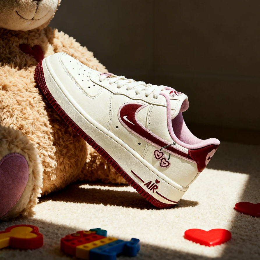 🎯輕氧 Nike Air Force 1 07 LX Valentine's Day 情人節限定 板鞋 百搭時尚 白粉红