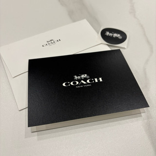 全新🎀COACH卡片+信封