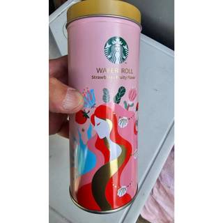 星巴克（Starbucks）品牌的一款威化捲心酥產品//空鐵罐//二手好物//收納良品