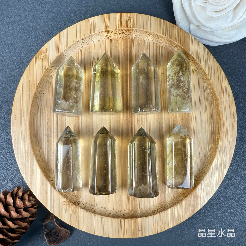 【晶星】 天然迷你黃水晶柱 黃水晶 能量柱 水晶柱 晶柱 能量柱 水晶 原礦 礦石 天然水晶 開運 擺件 招財 聚財
