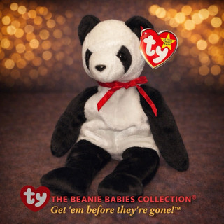 美國豆豆娃TY Beanie Babies Bamboo Panda 1996 熊貓玩偶 經典收藏款12/6