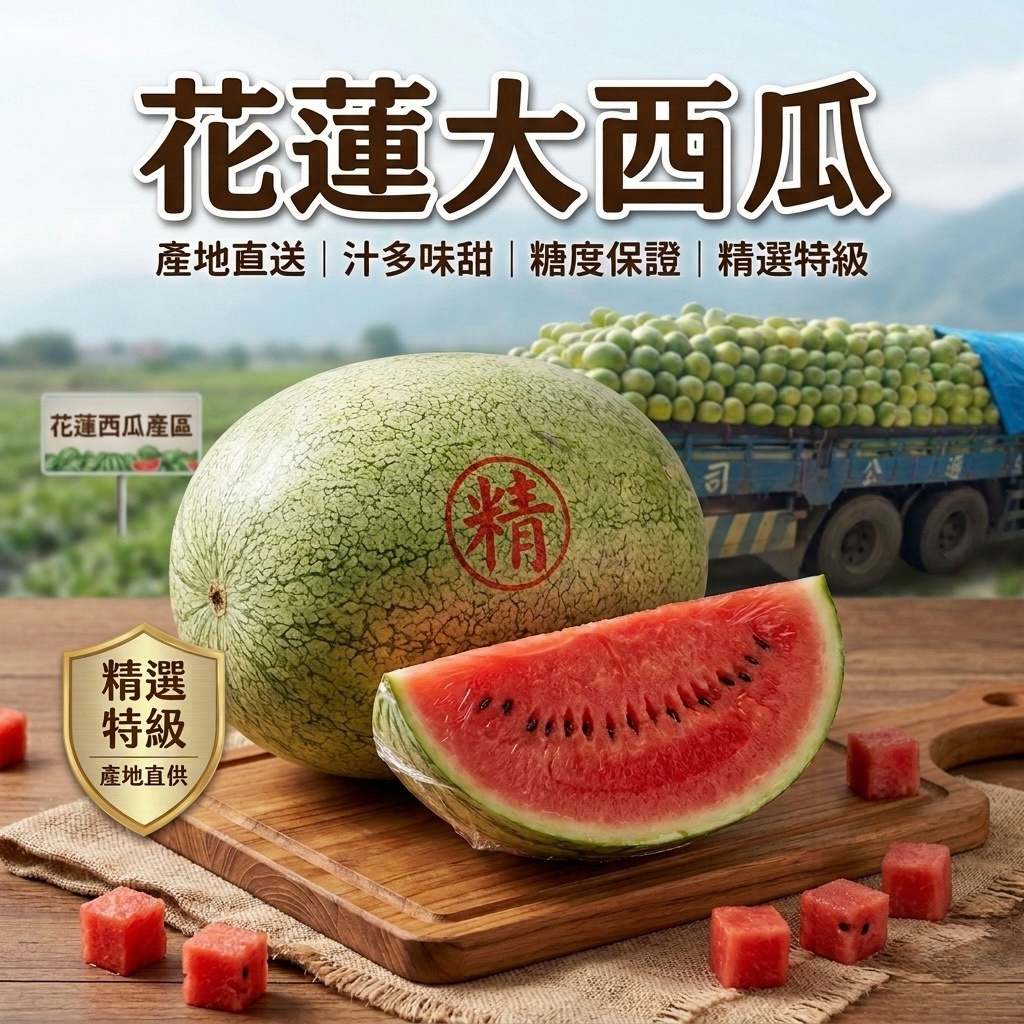 🍉0419春天開始有西瓜黑貓宅配免運🍉下瓜車西瓜控看過來 產地直送大西瓜🍉爆汁香甜｜果肉鮮紅｜消暑首選｜盛夏必吃西瓜