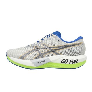 ASICS 慢跑鞋 MAGIC SPEED 5 灰白綠 炭粄 輕量跑鞋 男 1013A191100