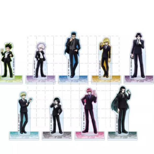 全職獵人 hunter  壓克力 小立牌 黑西裝 奇犽 小傑 西索 酷拉皮卡 伊耳謎 庫洛洛 飛坦