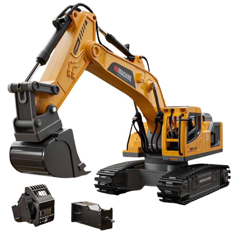 (支持隔日到貨)三合一挖掘機 挖土機 工程車玩具 推土機 兒童玩具車 玩具車 合金兒童遙控挖土機 玩具車小男孩電動工程車