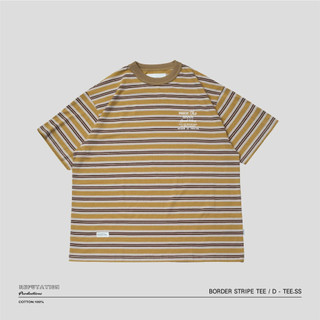 REPUTATION ® Border Stripe Tee / D - TEE.SS- 左胸電繡橫條口袋TEE