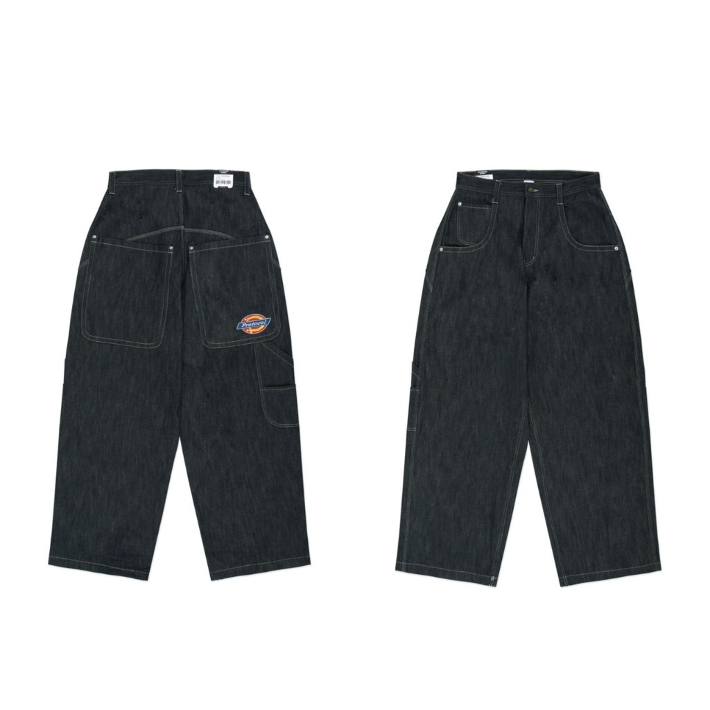 【狼嚴選】Protocol Index Retro Baggy Denim Pants - Indigo Blue