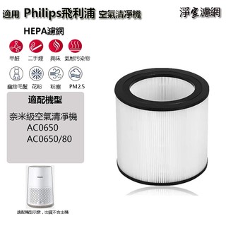 高效HEPA濾網 適用 PHILIPS 飛利浦 AC0650 / 80 取代型號 FY0611 / 30 濾芯