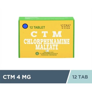CTM 4 Mg 12 Tablet - Obat Alergi Rhinitis Gatal dan Biduran