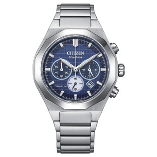 CITIZEN 星辰 Gents系列 CA4691-59L 光動能鈦金屬計時腕錶 藍面 41mm