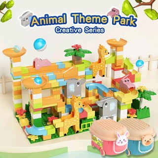 【大顆粒積木】動物滑道 293顆 桶裝｜相容 樂高得寶 DUPLO｜CORHAND