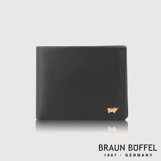 【BRAUN BUFFEL】新遊牧族-TW 8卡男夾-黑色(德國小金牛台灣總代理)/BF380-313-BK