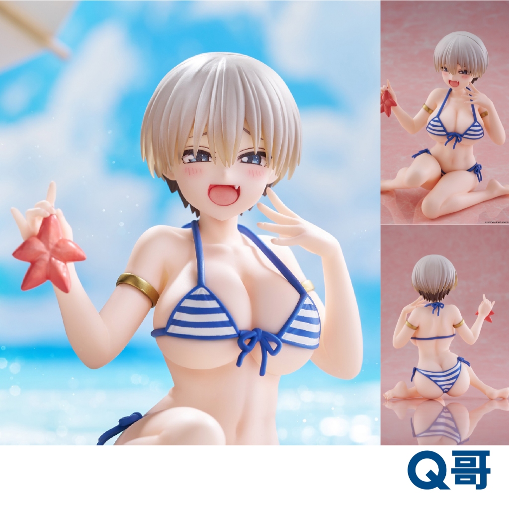 TAITO 宇崎學妹想要玩 Desktop Cute 宇崎花 海邊泳裝ver. 公仔 模型 收藏品 景品 Q哥