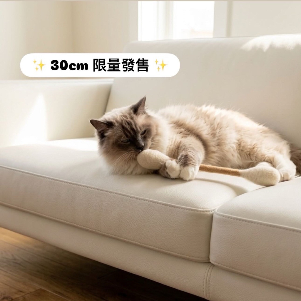 16cm現貨、30cm下週到貨｜巨大化棉花棒造型羊毛氈玩具 貓咪棉花棒 貓草棉花棒 貓咪玩具 羊毛氈棉花棒 超大棉花棒