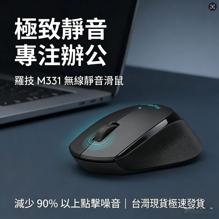 隔日到貨 Logitech 羅技M331靜音滑鼠 SilentPlus 滑鼠無線 滑鼠 辦公滑鼠 遊戲筆記本台式電腦專用