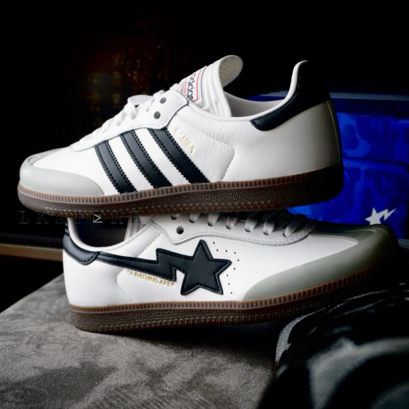 {LKSTORE} Adidas Samba Bape 聯名 白色 JR9245