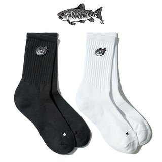 JKS AGILITY SC45-SM2 SYAKEMARU RIBBED SOCKS 鮭魚丸刺繡 中筒襪 (二色)