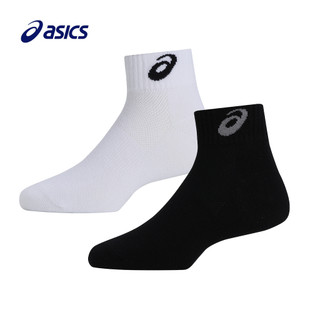 ASICS【授權經銷商】運動短筒襪 男女中性款 透氣 休閒 白3033B378-101 / 黑3033B378-002