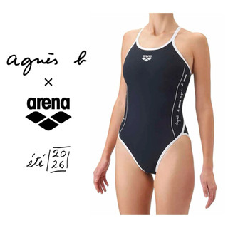 現貨 M L O號 直營 限定 日本製 聯名 agnes b. x arena AGNES2601 彩虹標 泳衣 抗氯