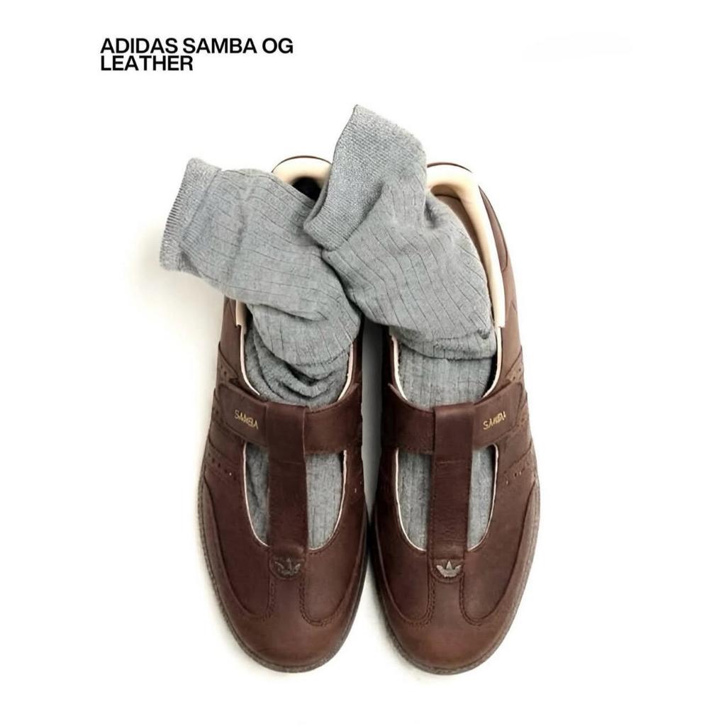 • sugar ADIDAS Original SAMBA JANE 瑪麗珍鞋 復古 鏤空 卡其HP7130