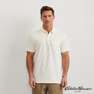【Eddie Bauer】男性 短袖透氣口袋POLO衫-米白 11602309
